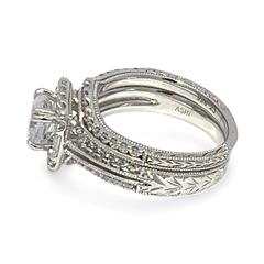 Ashi Sterling Silver Cubic Zirconia Vacation Wedding Ring Set Size 7